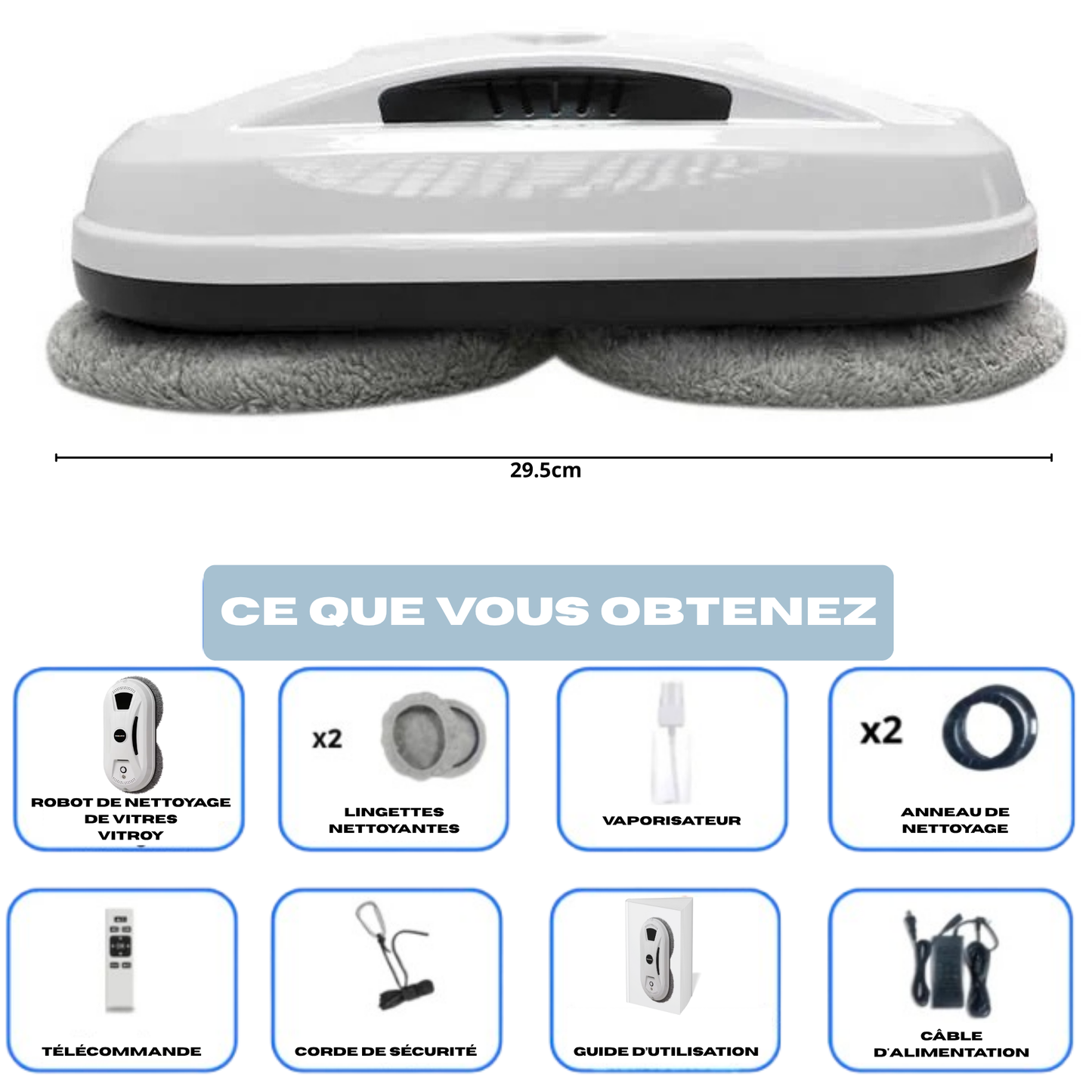 Vitroy - Robot lave vitres intelligent